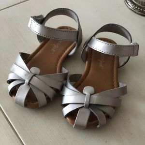 Cat & Jack Silver Toddler Girl Sandal
